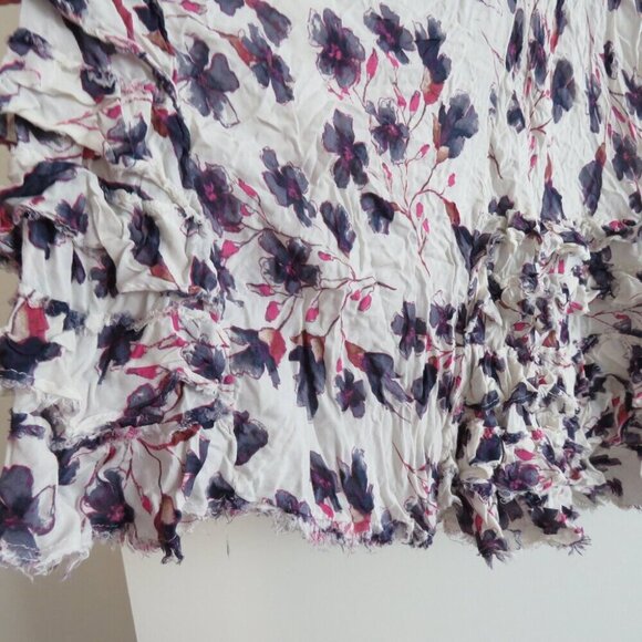 INTIMATELY FREE PEOPLE Flow Feathers Floral Ruffle Dress Boho Fairy Beach Size M - Picture 11 of 13